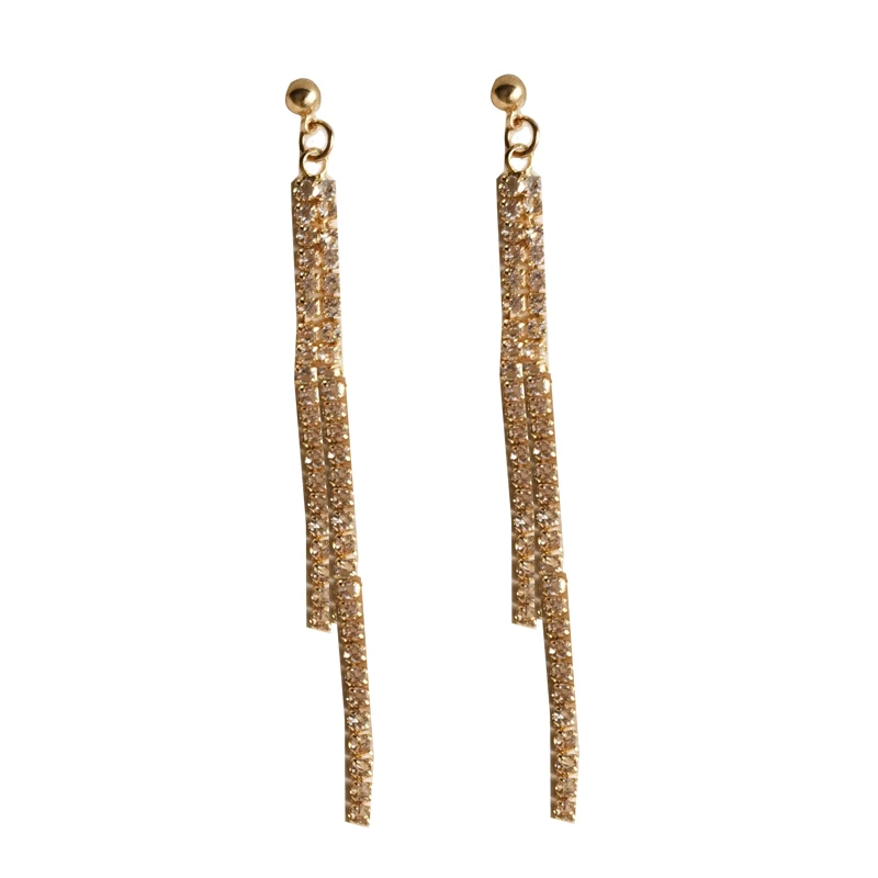 

Mihan Delicate Jewelry Tassel Earrings 2021 New Design Hot Selling Elegant Temperament Crystal Earrings For Women Wedding Gifts