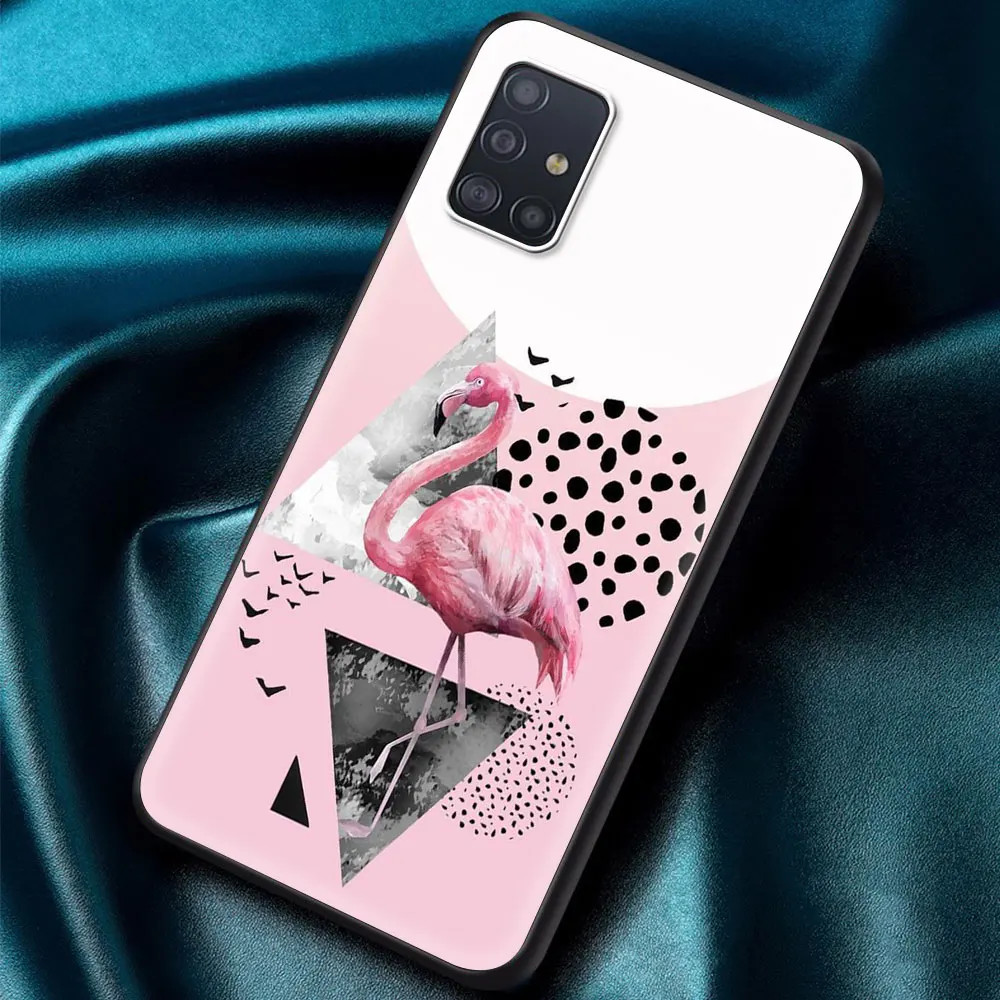 

Soft TPU Case for Samsung Galaxy A32 A52 A72 4G A21S A51 A71 A12 A02S A21 EU A41 A31 5G Phone Coque Shell Animals Flamingo