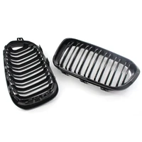 for bmw 1 series f20 118i 120i 125i 2015 2017 abs plastic car middle exhaust grille modified bright black double line grille