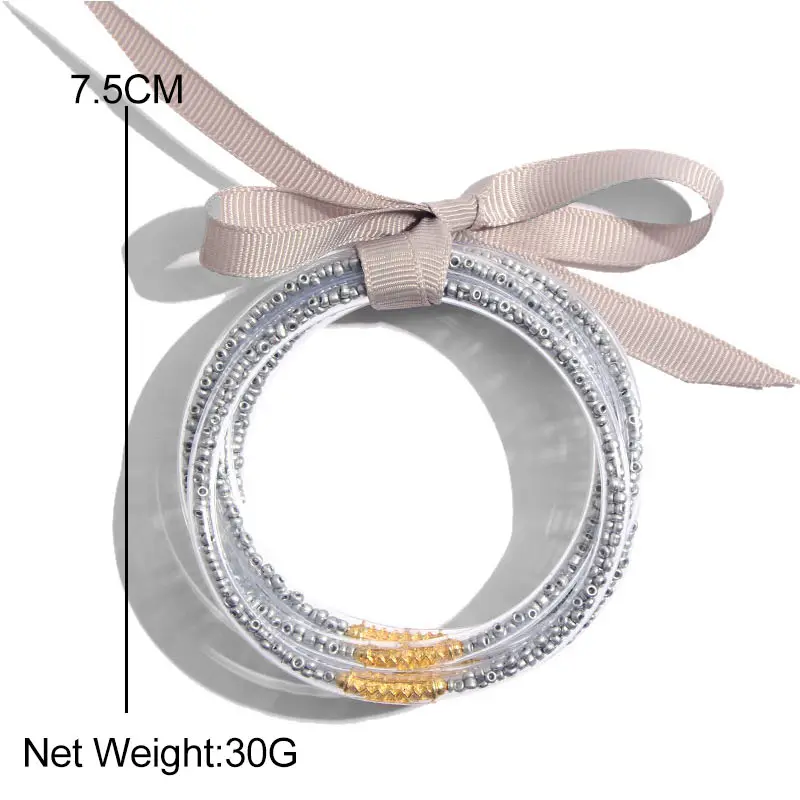 Новые 5 шт./компл. горячая Распродажа блестящие желейные браслеты для девочек с