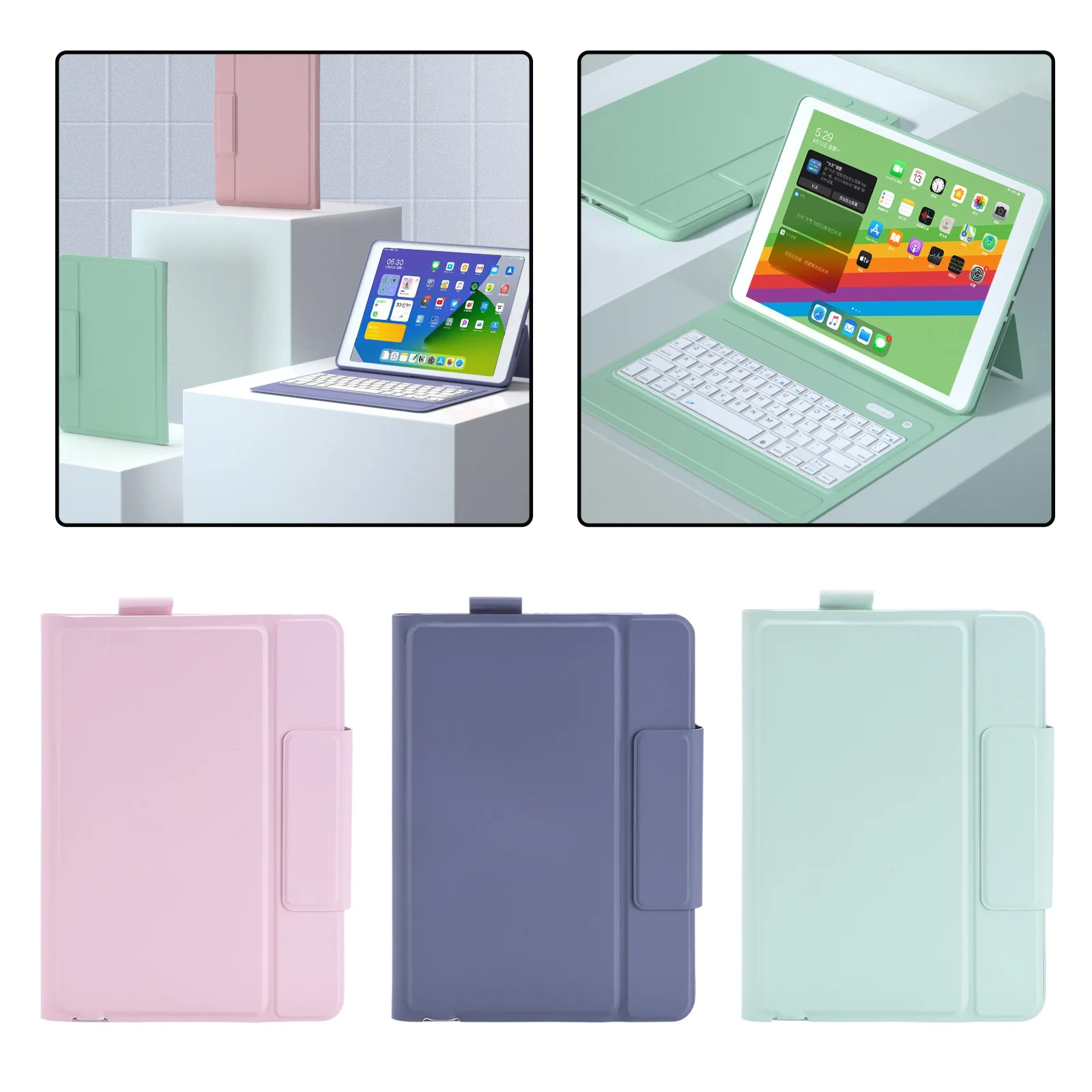 

Портативный чехол с Bluetooth клавиатурой и подставкой