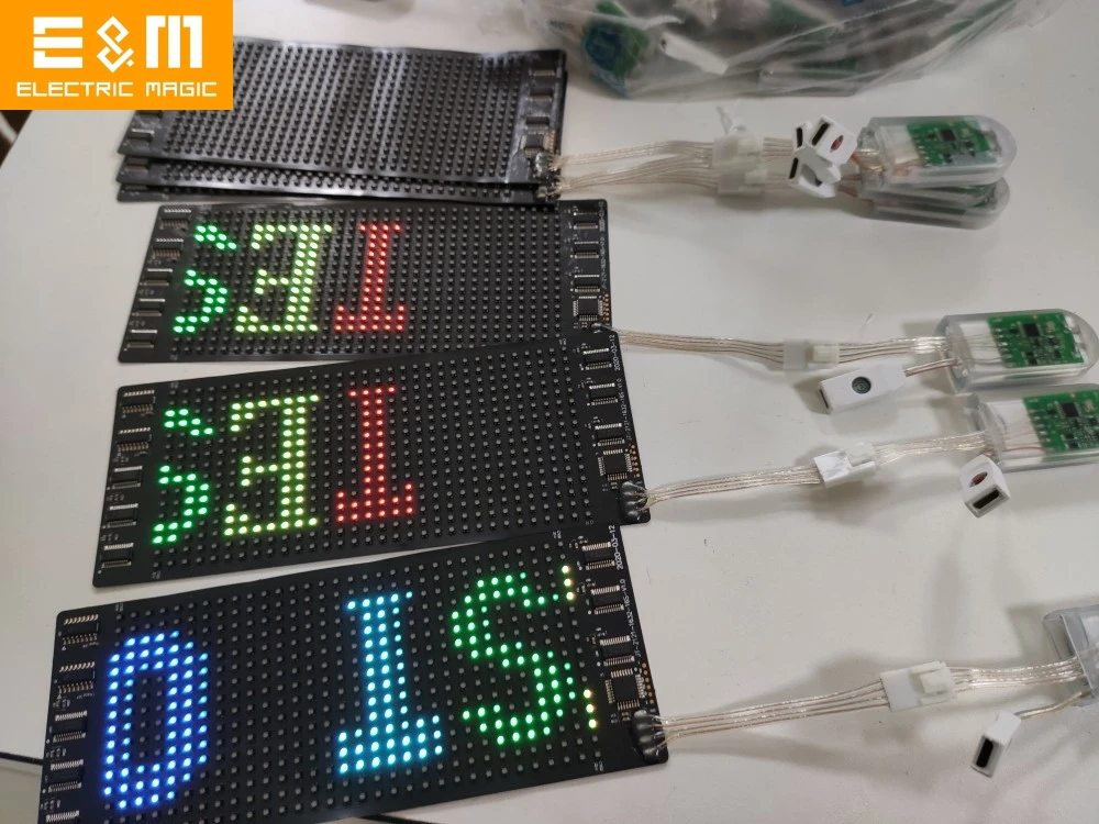 Цветной Программируемый RGB гибкий дисплей с 10 языками для ios Android App Blueteeth Contorl