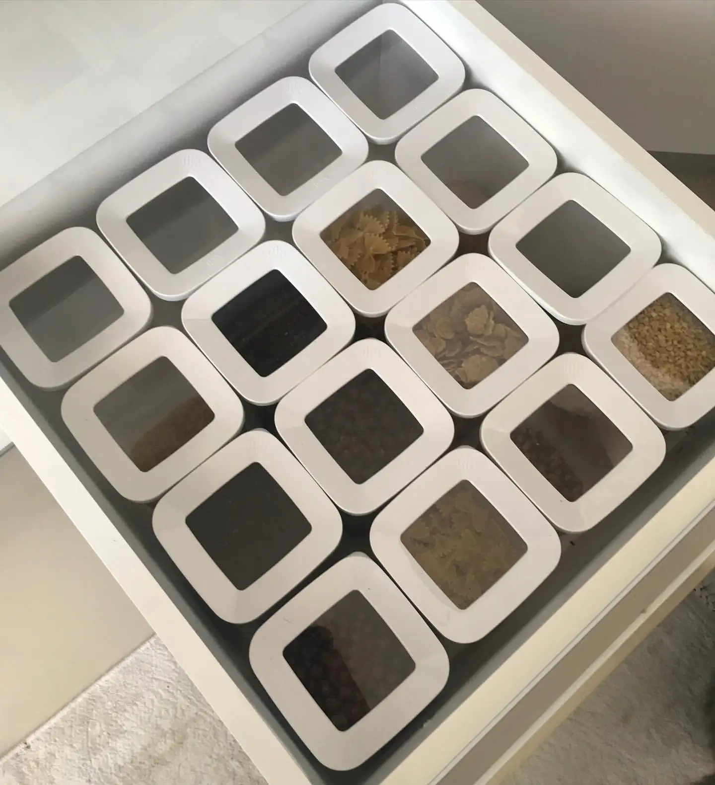 

12 Pieces Kitchen Organizer Storage Box High Quality Case Food Set Vacuum Lid Pantry Bottle Spice Legume Spaghetti Rice Cereals