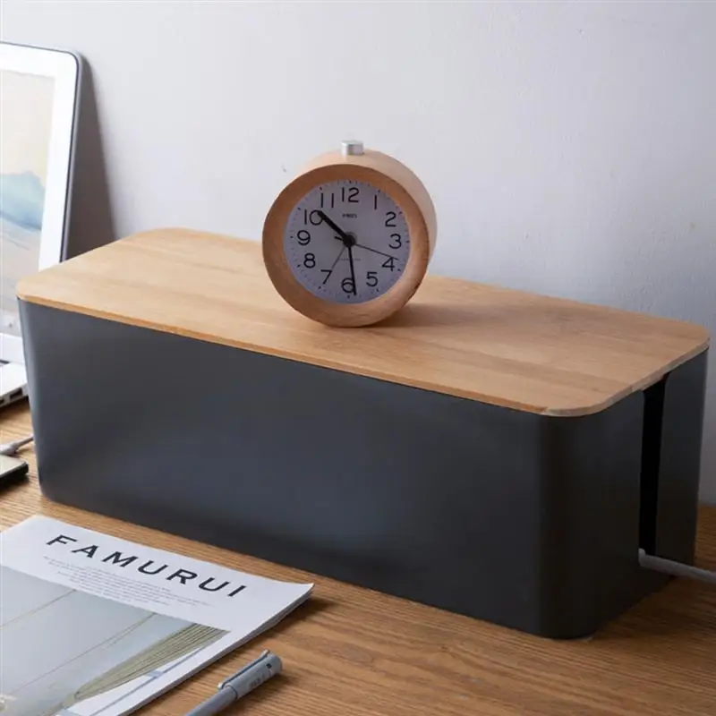 

Cable Storage Box Charger Wire Management Power Strip Wire Case Anti Dust Charger Socket Organizer Network Line Storage Bin