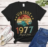 retro 1977 t shirts make gifts for girls and mothers on the 44th birthday creative retro classic 100 cotton short sleeved tops