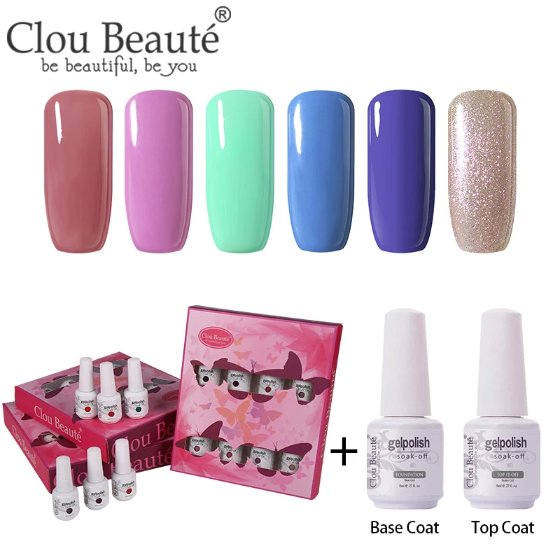 ZH30 Clou Beaute 8 шт./компл. Гель-лак для ногтей гибрид Лаки грунтовка лаки для ногтей Маникюр 8 мл Гель-лак для ногтей УФ лак - Цвет: ZH30