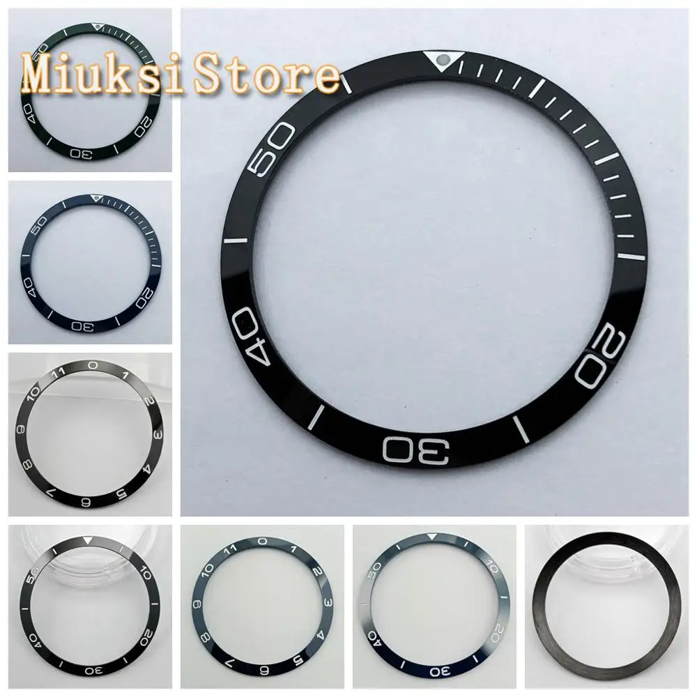 Corgeut 39 2 мм черный/темно синий/зеленый керамический ободок для мужских часов 41