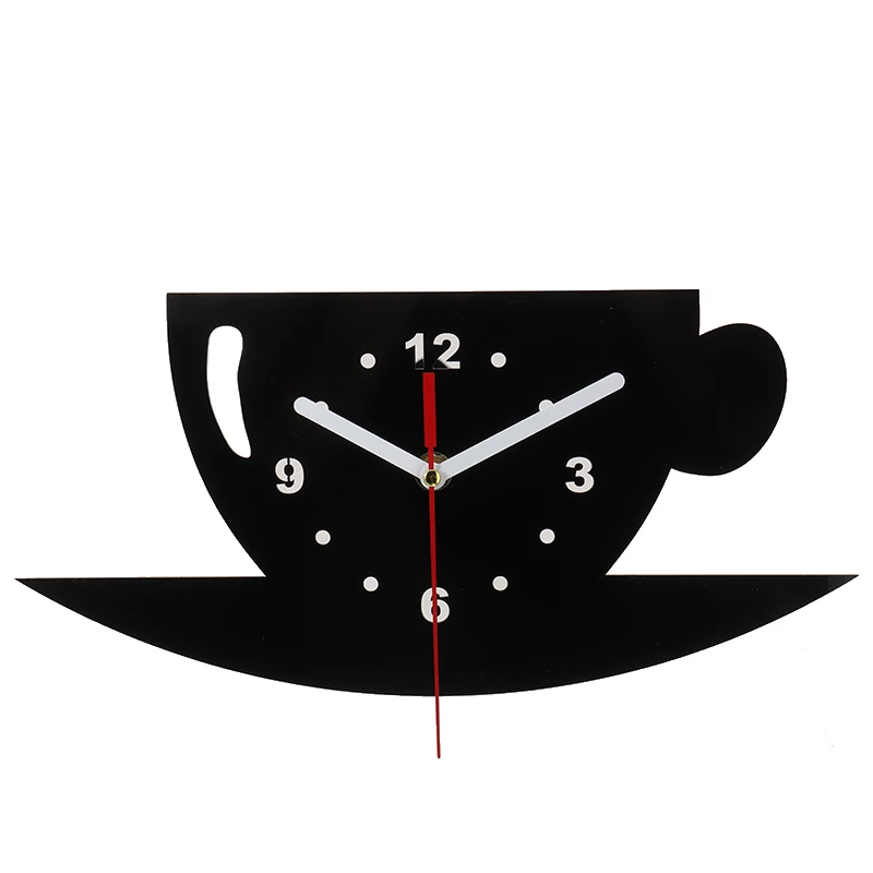 3D DIY настенные часы декоративные для кофе зеркальные наклейки креативные