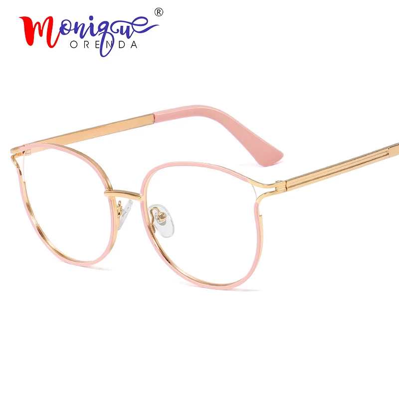 Модные классические очки в металлической оправе кошачий глаз TR90 женские и