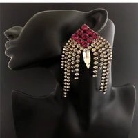 women statement earrings crystal long swing dangle earrings handmade bohemian ladies ear jewelry dropshipping