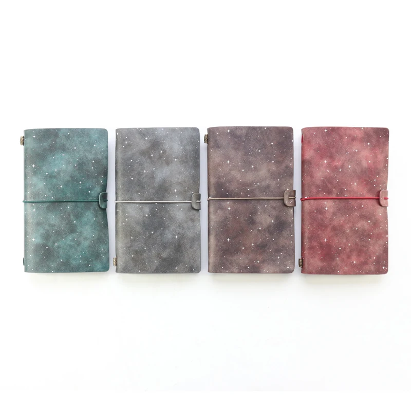 Оригинальный винтажный кожаный ежедневник Domikee с изображением неба для