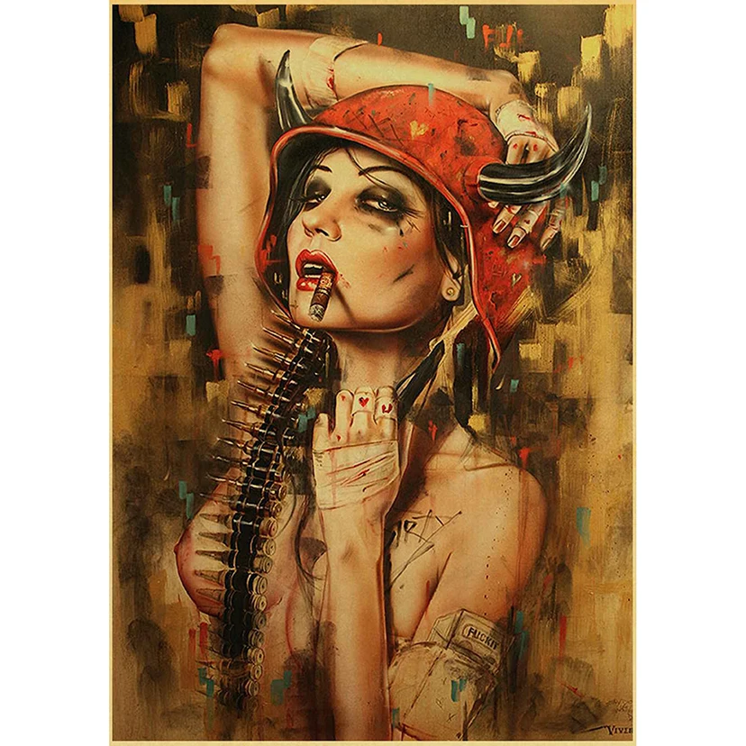 

5d Diy Diamond Painting Smoke girl Cross Stitch Full Diamond Embroidery Needlework Diamond Mosaic Home Decor WG1760