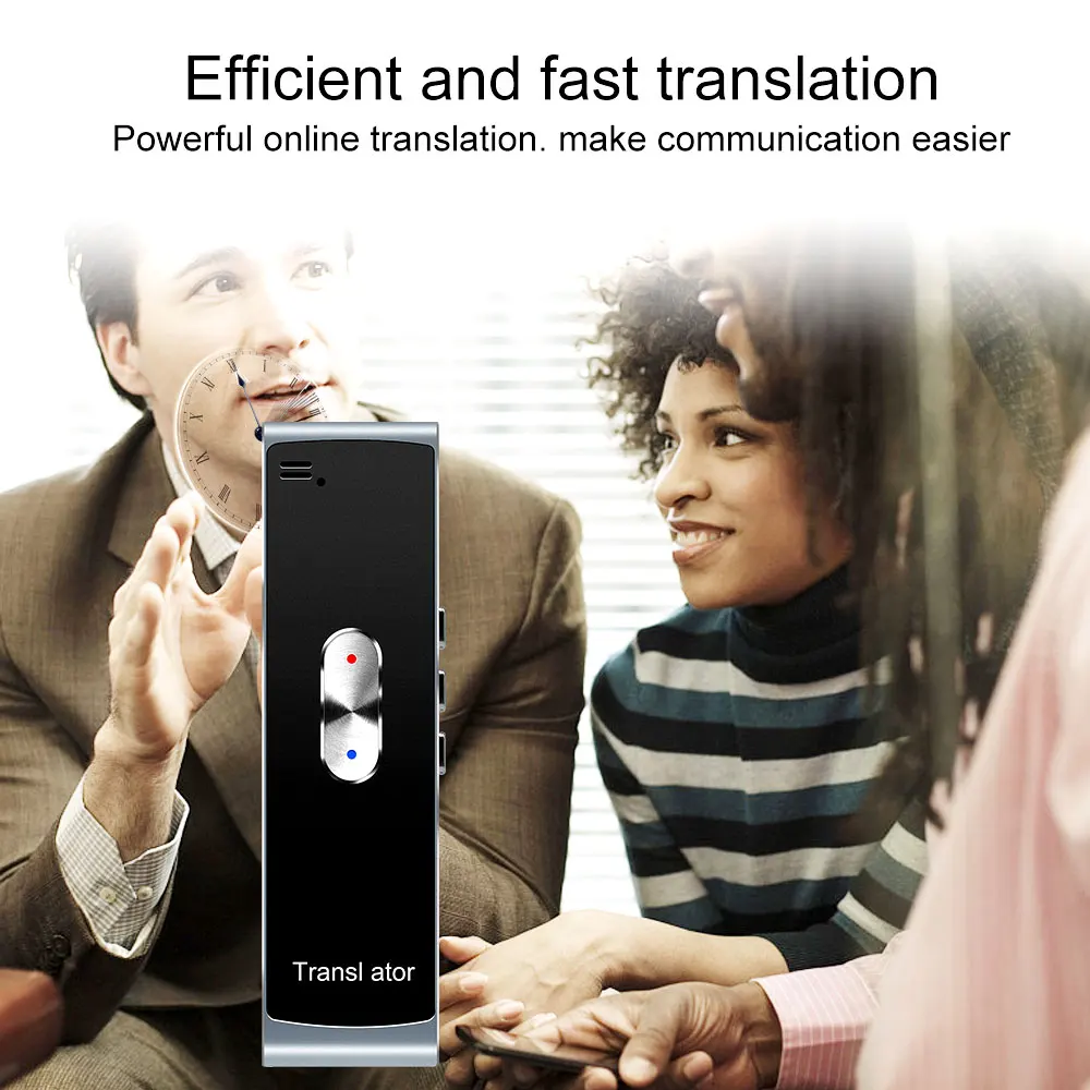Портативный переводчик T8S с функцией мгновенного голосового управления в режиме
