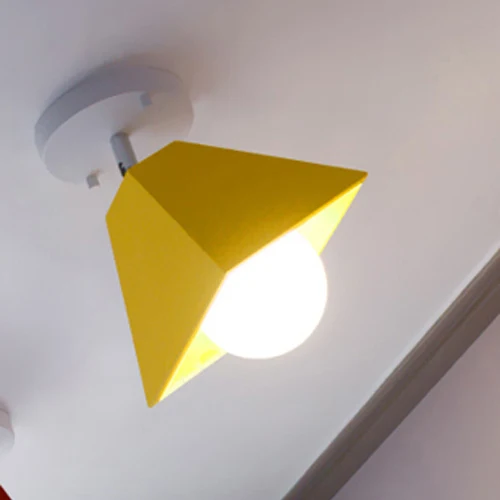 Yellow Lamp Потолочный светильник для гостиной, лампа для детской комнаты, светильник для спальни, цветной креативный потолочный светильник, светильник для кухни - Цвет корпуса: Yellow Lamp