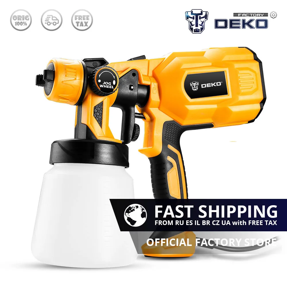 DEKO DKSG55K1 220V Высокая Мощность домашний электрический пистолет распылитель с 3