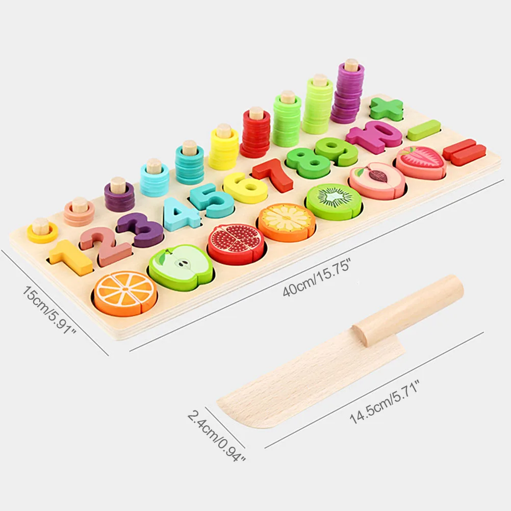 1 Набор детских сочетающихся цифровых фруктов познания Три в одном Обучающие