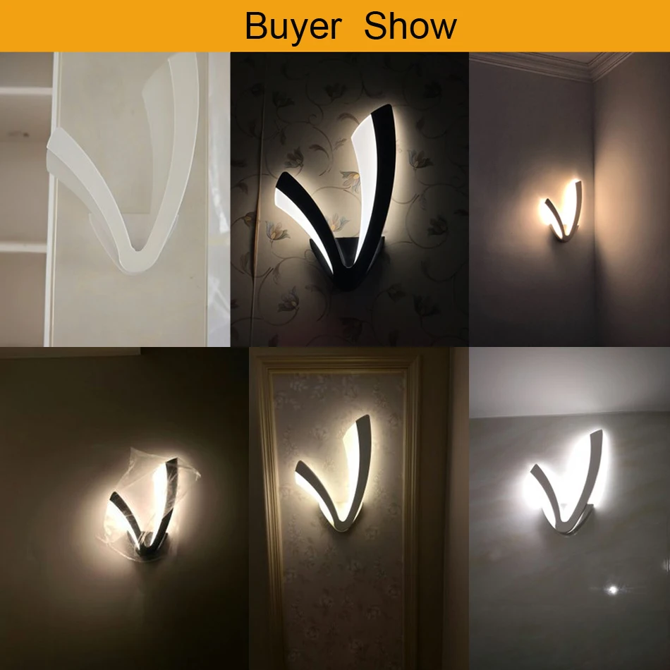 

LED Wall Lamp For Bathroom Bedroom Wall Sconce White Indoor Lighting Lamp AC100-265V LED Wall Light Indoor Lighting