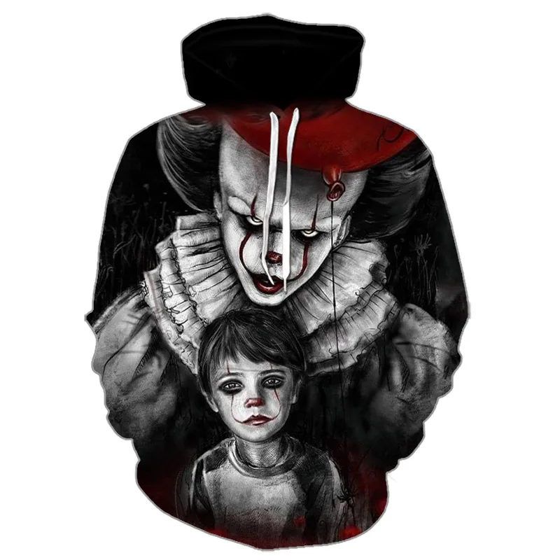 IT Chapter Two 3D толстовки с капюшоном принтом Clown Thriller пуловер из фильма ужасов для