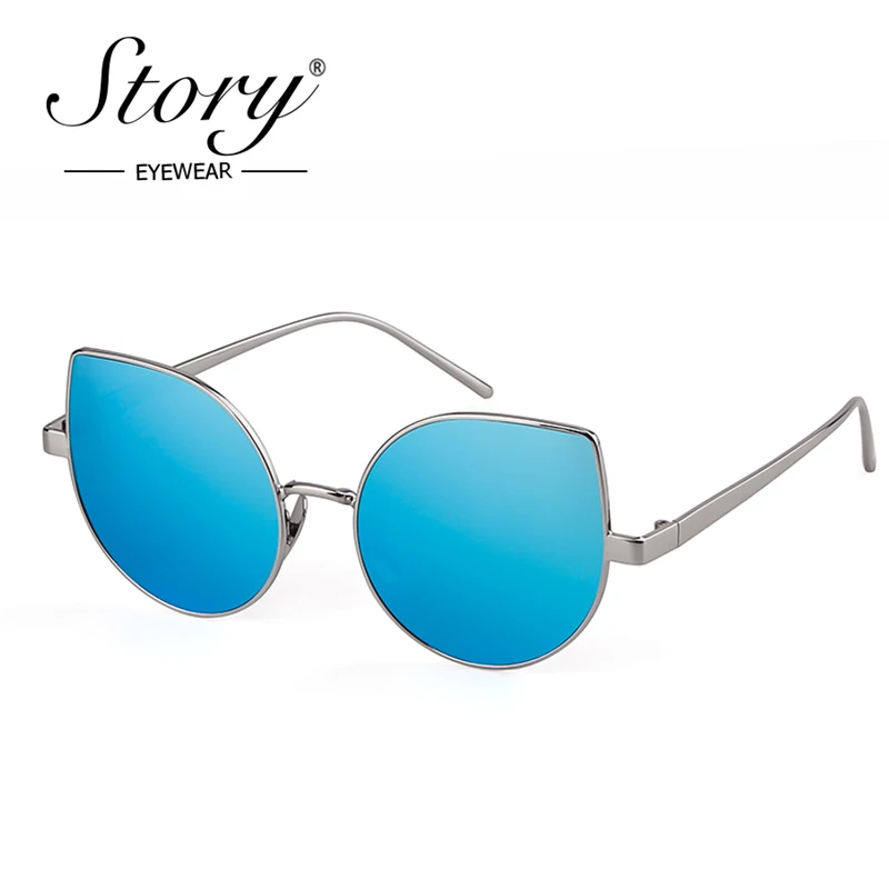 Солнечные очки кошачий глаз женские модные зеркальные солнечные аксессуары в