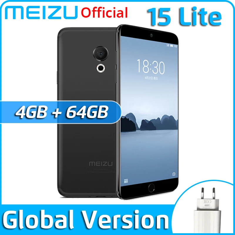 Глобальная версия Meizu 15 Lite 4 GB 64 GB Смартфон Snapdragon 626 5,4" 1920x1080 P 3000 mAh аккумулятор отпечатков пальцев