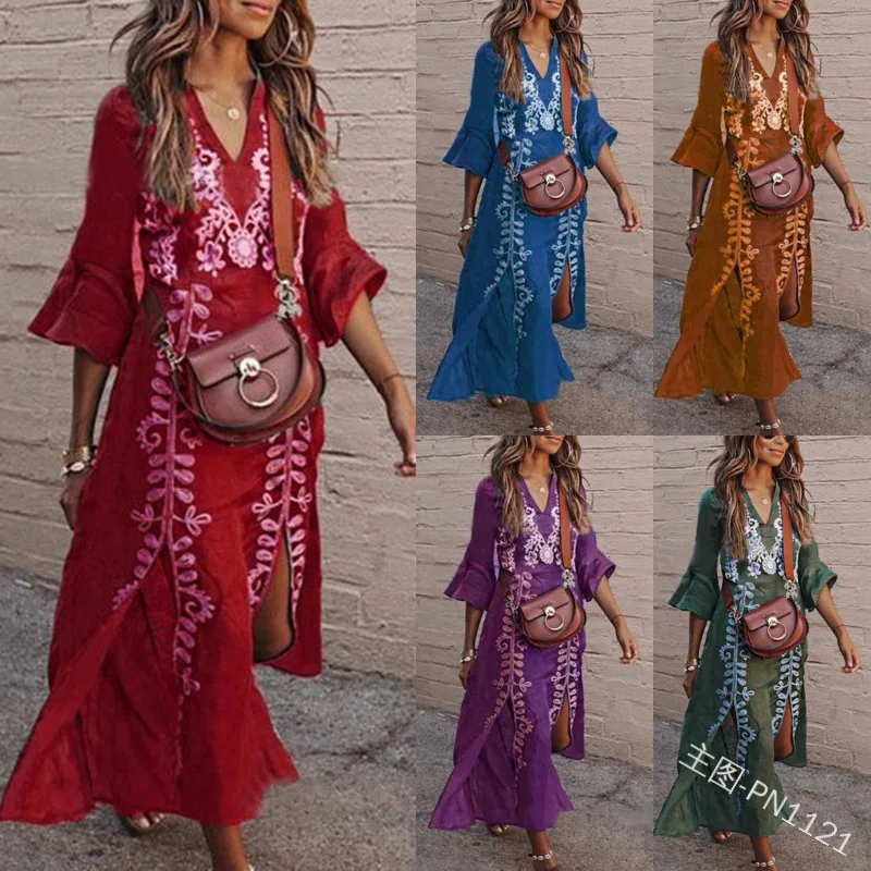 Пляжная накидка летнее платье Длинная женская для купания женский купальный