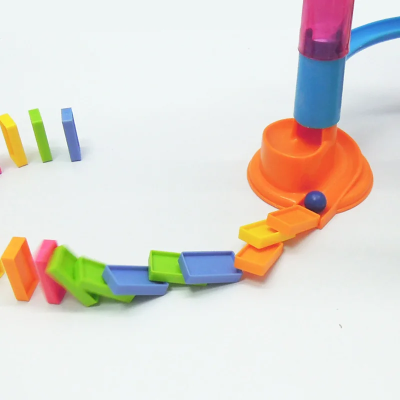 DIY шаровой трек набор домино с 20 штук блок образовательные игры игрушки