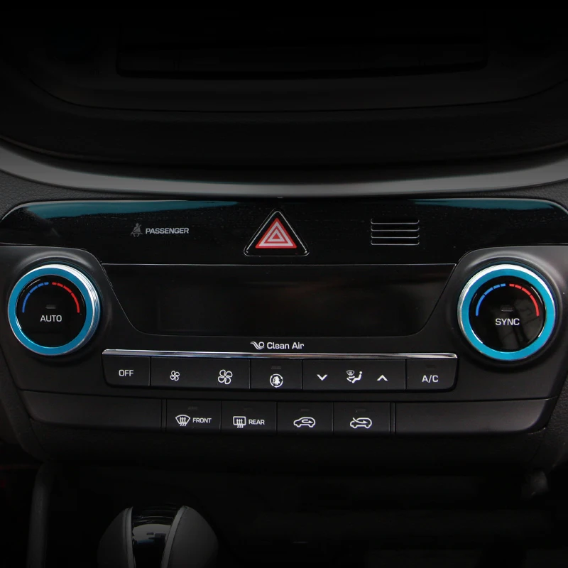 Lsrtw2017 автомобиля один-кнопка запуска музыки и кондиционера, планки для hyundai Tucson аксессуары - Название цвета: blue 1 2 pcs