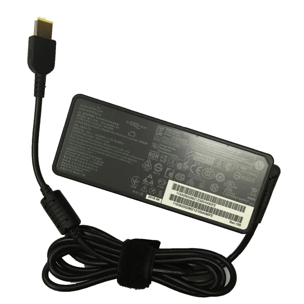 20V 4.5A 90 Вт USB Новый оригинальный AC адаптер питания зарядное устройство для