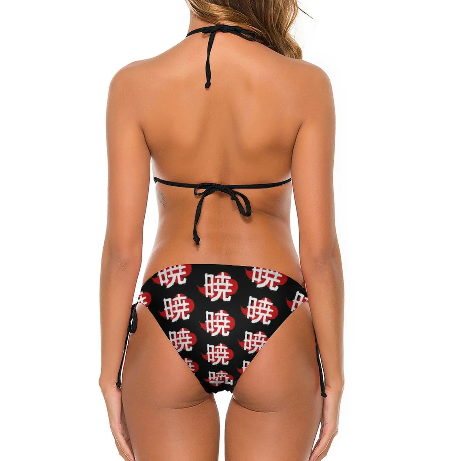 

2021 Women Akatsuki Red Cloud Painted Akatsuki Shuriken Bikini Anime Exotic Women Swimsuit One Piece Women's Top