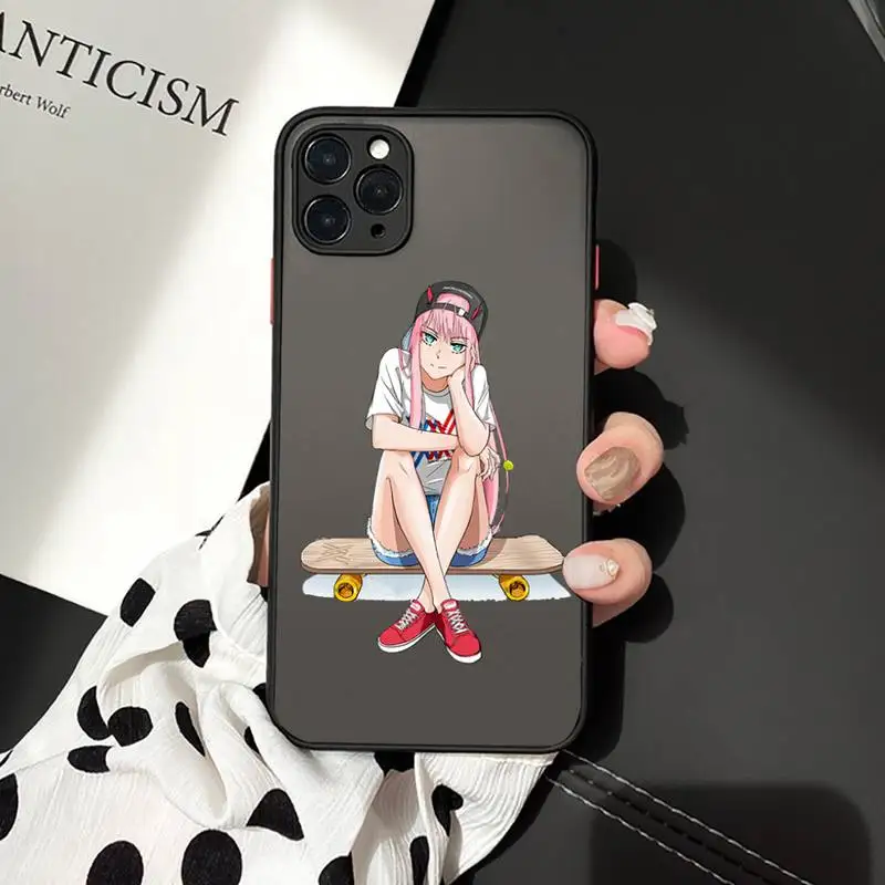 

Darling in the FranXX Phone Cases matte transparent For iphone 7 8 11 12 plus mini x xs xr pro max cover
