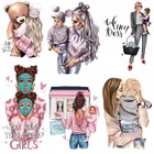 Модная Термотрансферная Виниловая наклейка для одежды для мам и детей, термонаклейка для одежды, моющаяся наклейка сделай сам