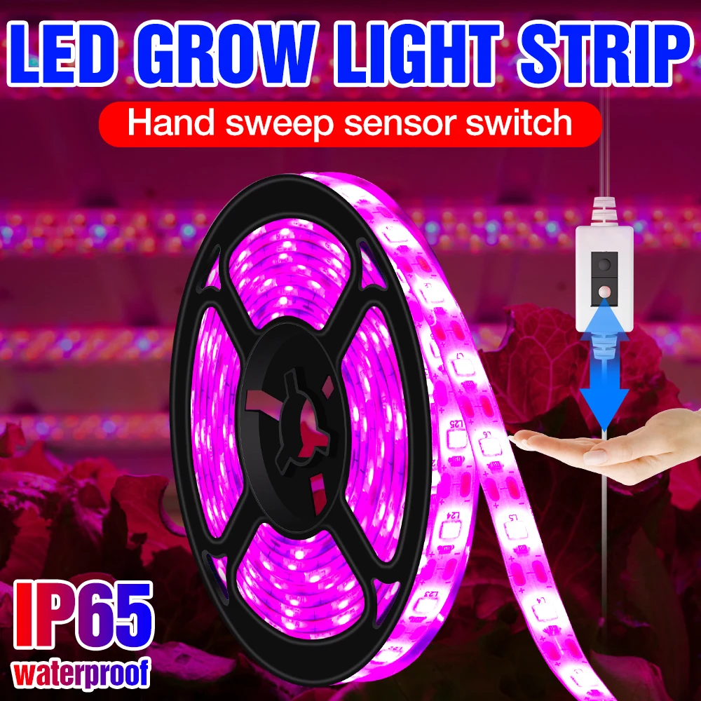 

Grow Light Strip LED Full Spectrum 0.5m 1m 2m 3m USB Plant Lamp 5V Seedling Fito Lights LED Waterproof Flower Phyto Growth Lamp