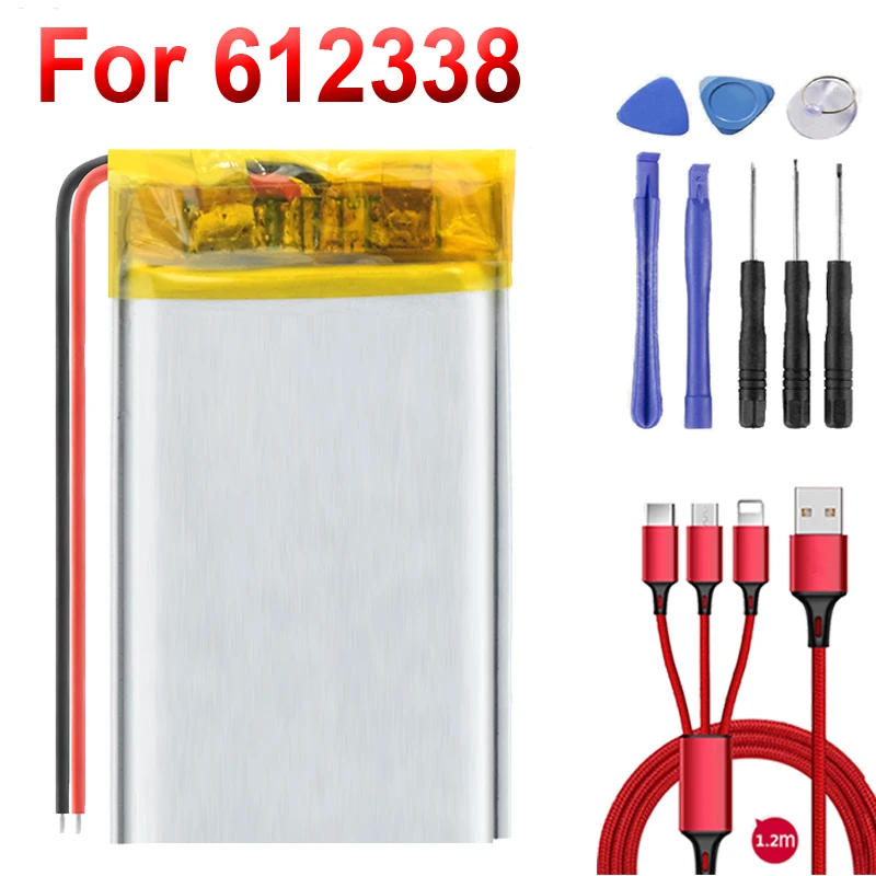 3 7 V 600mAh 612338 Li Po литий ионная аккумуляторная батарея Lipo ячейки для DVR GPS MP3 MP4 Динамик