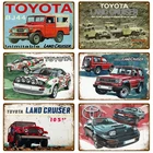 Toyota Cars Retro декоративный дом металлическая табличка с надписью настенные постеры жестяной знак винтажный постер Декор стена художественное оформление комнаты