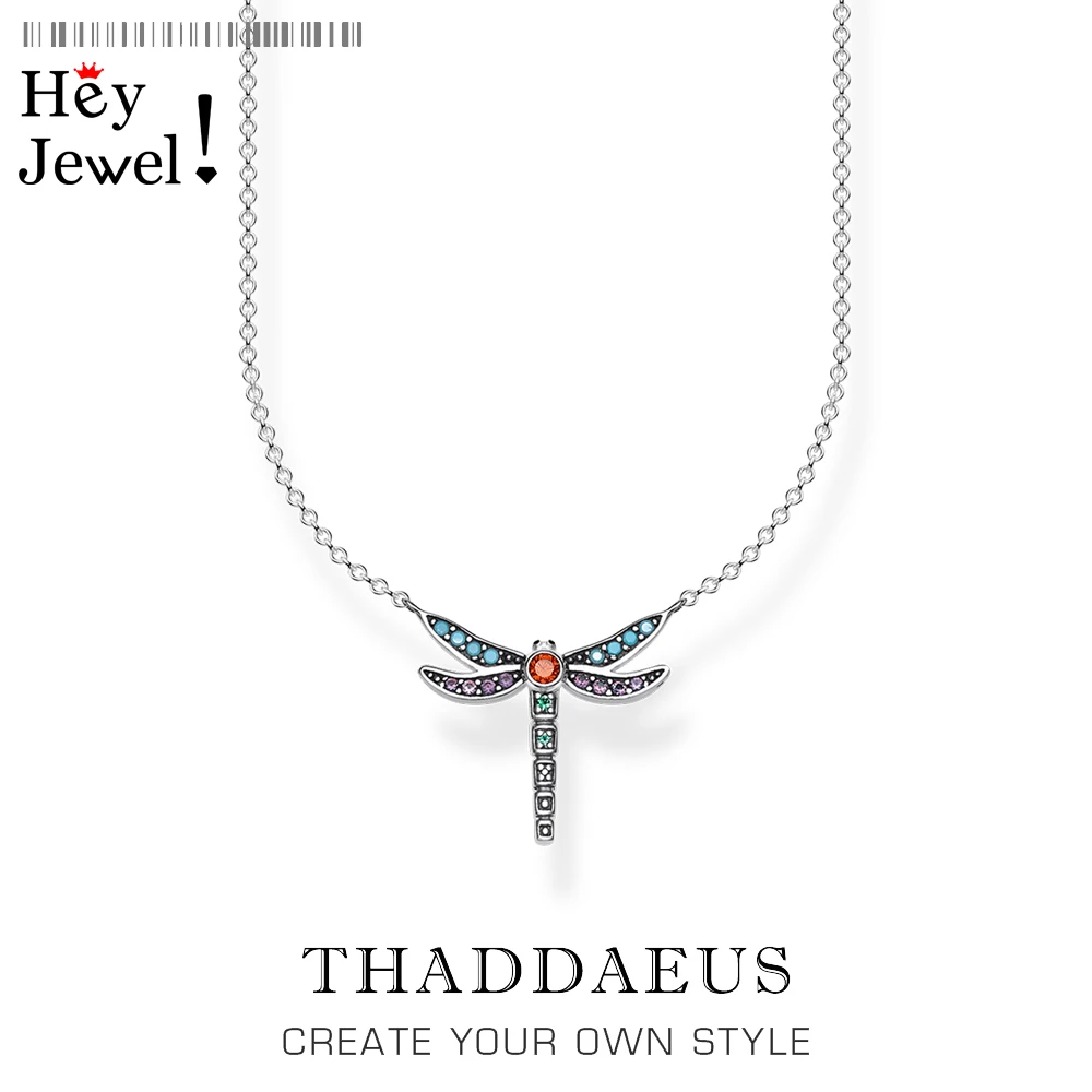 

Charm Necklace Playful Dragonfly,2021 Spring Brand New Fine Jewelry Europe 925 Sterling Silver Bohemia Gift For Women