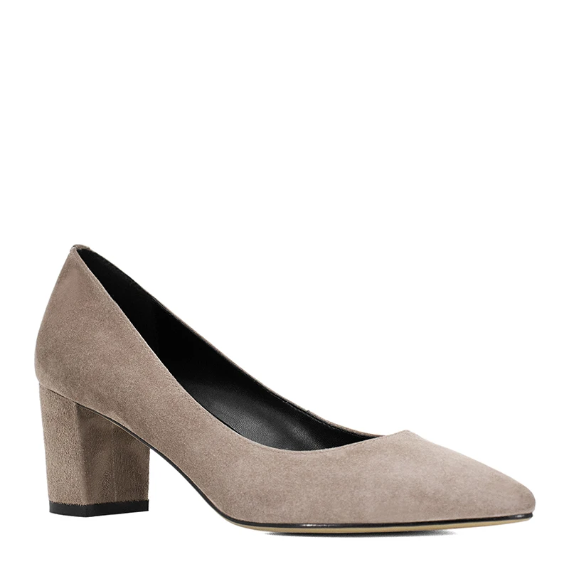 Kid Suede beige SOPHITINA/модные женские туфли-лодочки из натуральной кожи; пикантные туфли без шнуровки с острым носком; новые офисные женские туфли-лодочки ручной работы на высоком каблуке 6 см; W24 - Цвет: Kid Suede beige