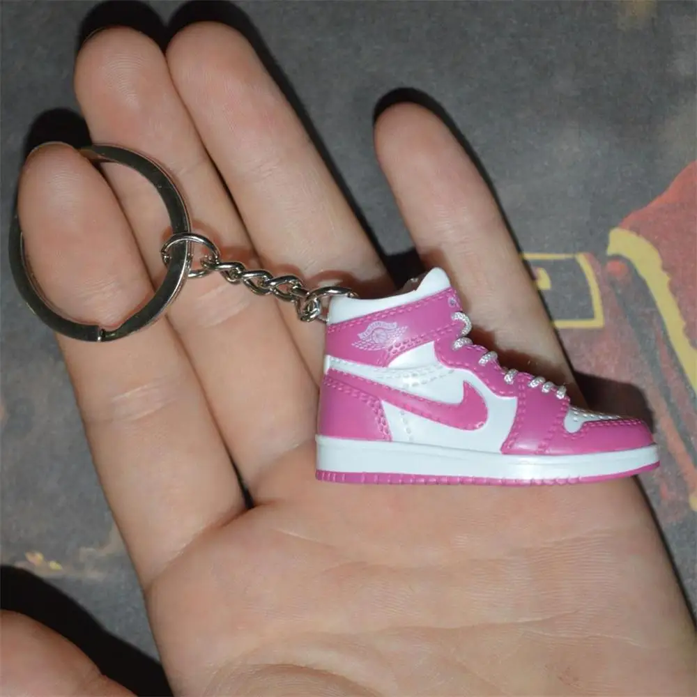 one shoe keychain Дропшиппинг aj1 offwhite Chicago Unc брелок в виде кроссовка Air Jordan 1 3D мини-кроссовки, закрытая спортивная обувь брелок в виде кроссовка s - Цвет: one shoe keychain