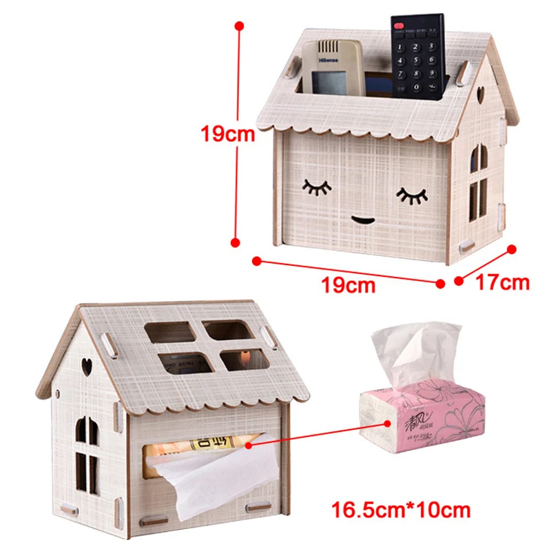 Деревянный дом коробка для салфеток DIY креативный чехол контейнер бумажный