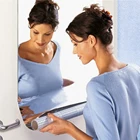 Зеркальные наклейки сделай сам, настенная паста, прочная самоклеящаяся мягкая Водонепроницаемая декорация для ванной комнаты, удобное квадратное зеркало для душа