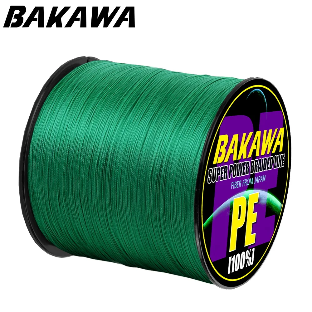 Японская плетеная рыболовная леска BAKAWA 8 нитей 300 м мультифиламентная для ловли