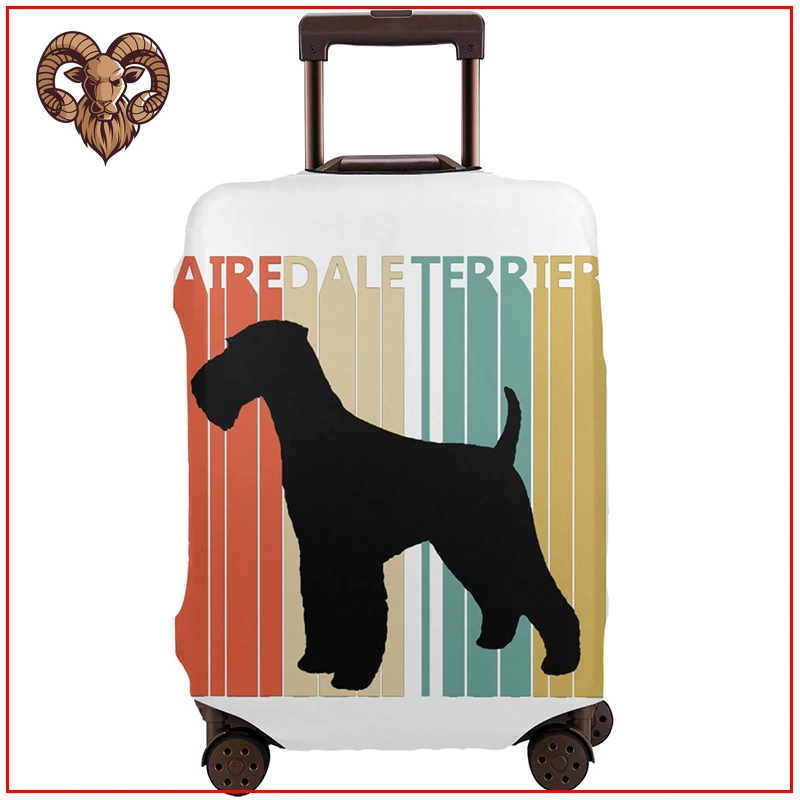 Винтаж 1970s Эрдельтерьер собака Владелец подарок путешествия милый чехол для