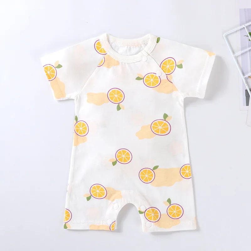 

Infant Summer Baby Boy Cartoon Animals Letter Printed Romper Short Sleeve Jumpsuit Playsuit Baby Clothes Outfits