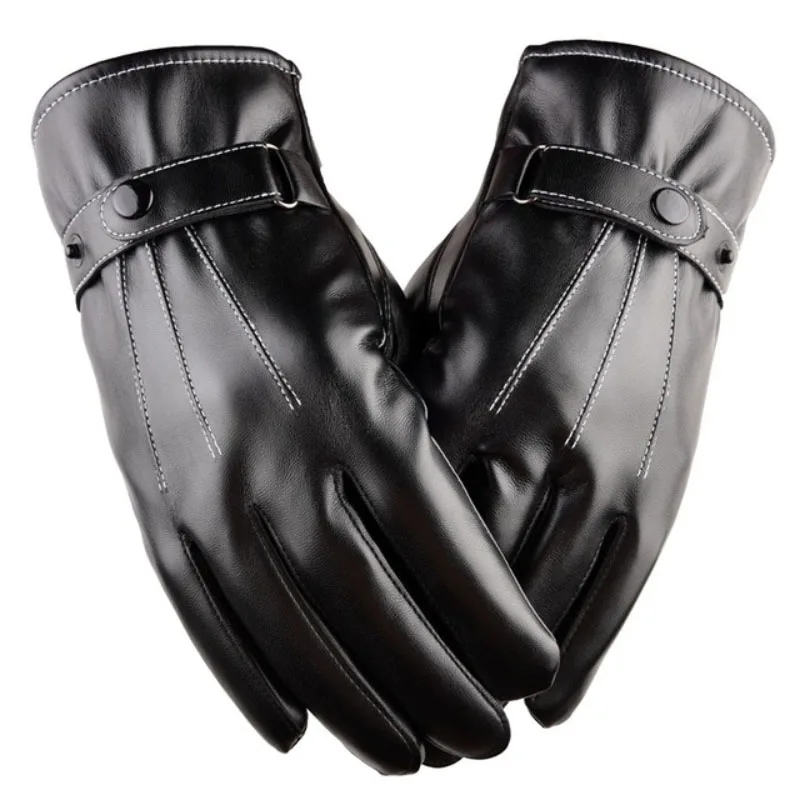 Теплые перчатки мужские Зимние флисовые утепленные водонепроницаемые с