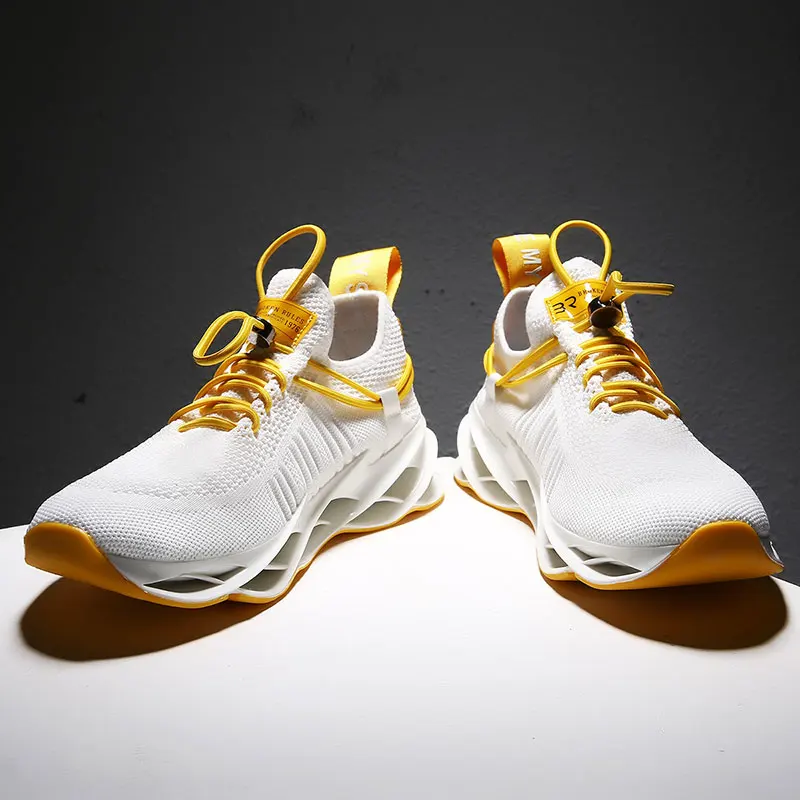 Мужские кроссовки с сеткой белая спортивная обувь для мужчин удобная