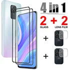 Защитная пленка 4 в 1 для Xiaomi Redmi Note 10 9 8 7 Pro, закаленное стекло для объектива камеры Redmi Note 10, 10S, 9, 8, 9S, 9T, стекло