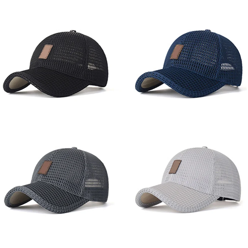 Мужская Летняя сетчатая спортивная бейсболка кепка для улицы солнцезащитная