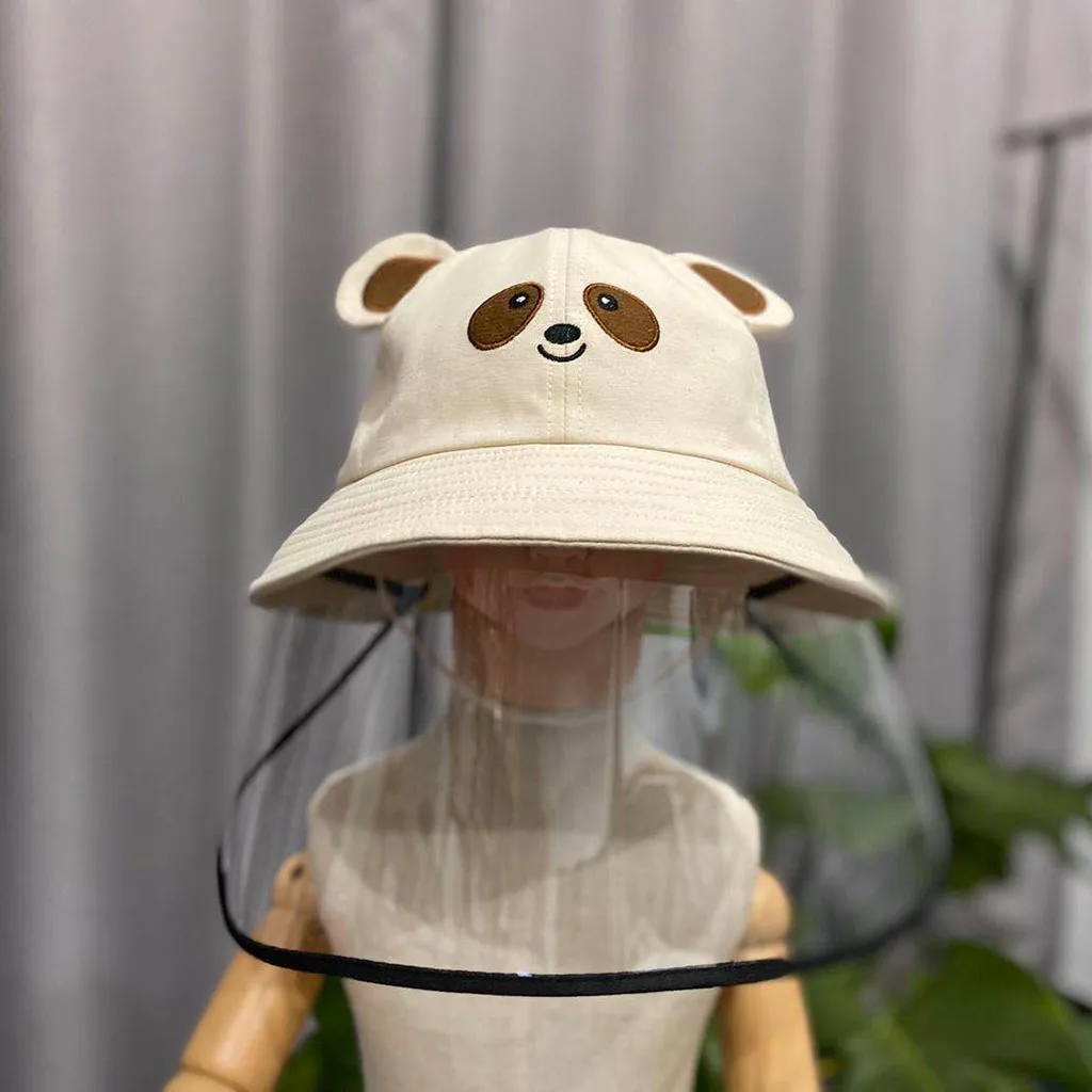 Cap Anti-spitting Protective Hat Dustproof Cover Cartoon Kids Boy Girl Fisherman Eye Protection Flu Air Pollution C140# | Детская одежда