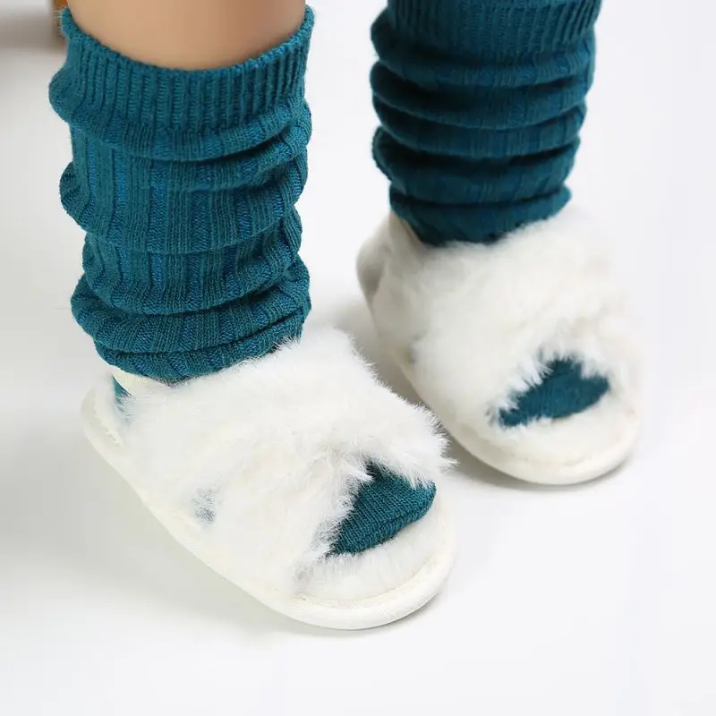 

Baby Girls Shoes Fur Warm First Walkers Autumn Winter Warm Indoor Girls Shoes
