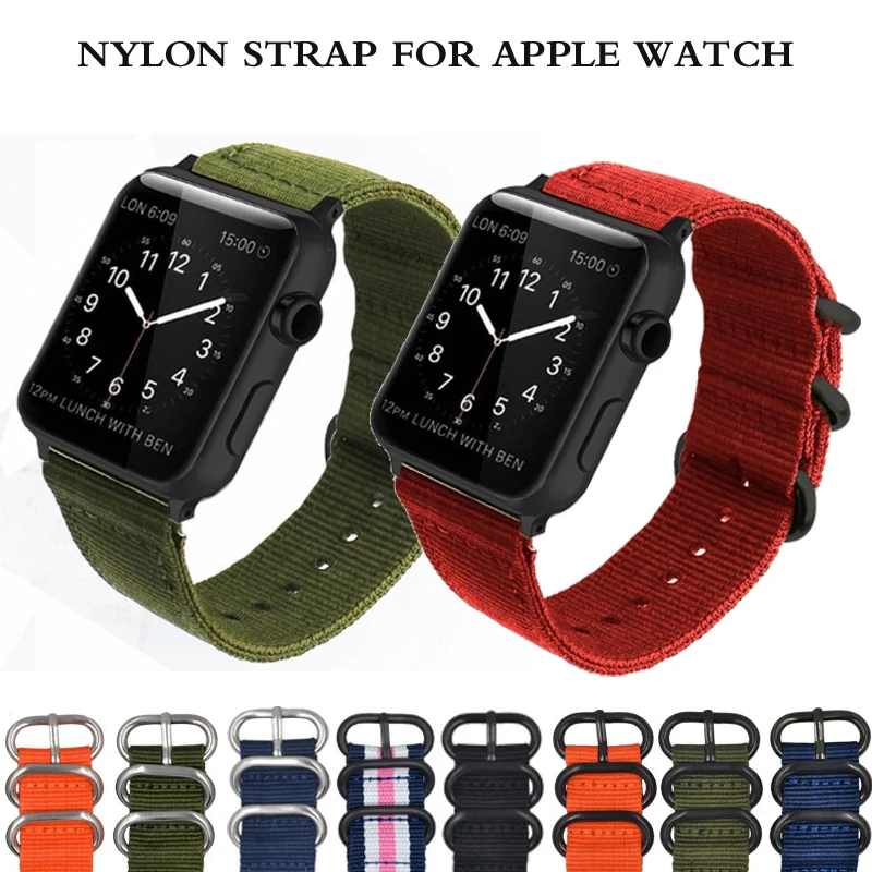 Спортивный нейлоновый ремешок для Apple watch band 4 3 44 мм 40 мм correa 42 мм 38 мм iwatch браслет аксессуары для часов