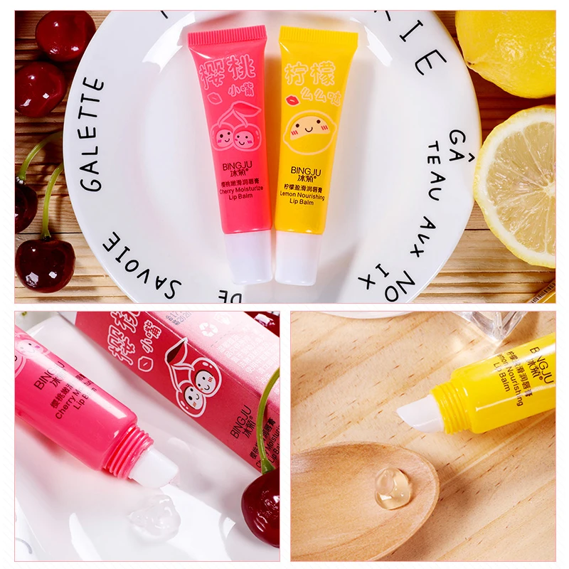 1 шт. Натуральный Фруктовый бальзам для губ питательный зимний защитный Желейный